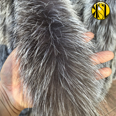 订做服装通用本色玄狐毛条子自然色整皮银狐帽条真皮毛领源头工厂