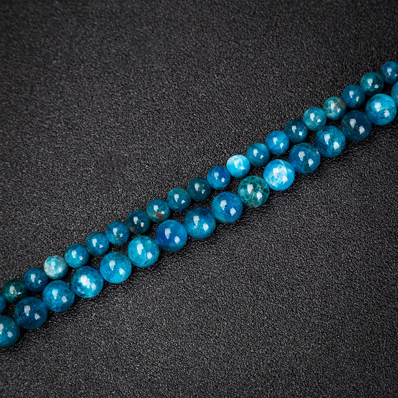 厂家直销时尚经典天然磷灰石圆珠散珠串珠子