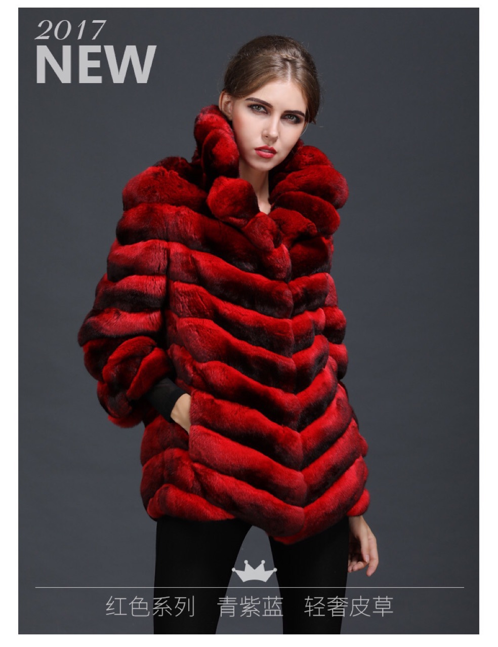 2019冬季新款进口青紫蓝龙猫栗鼠皮草中长款貂皮皮草外套女可定制