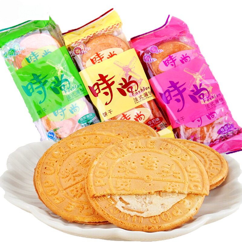 米老头 法式薄饼干150g克夹心饼干 整件=20袋