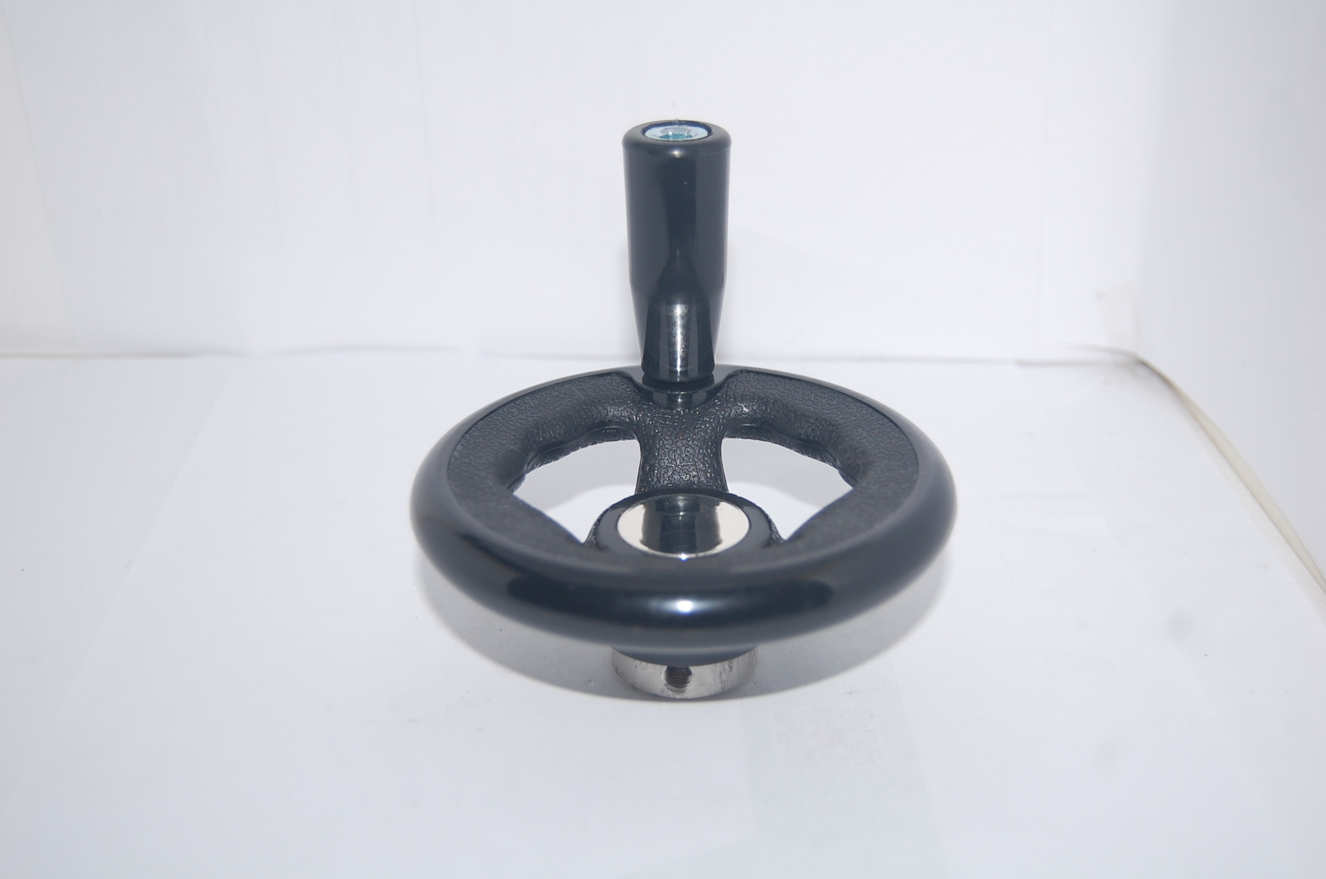 厂家直销 手柄可折叠圆形手轮操作件 黑色操作手轮把手26200