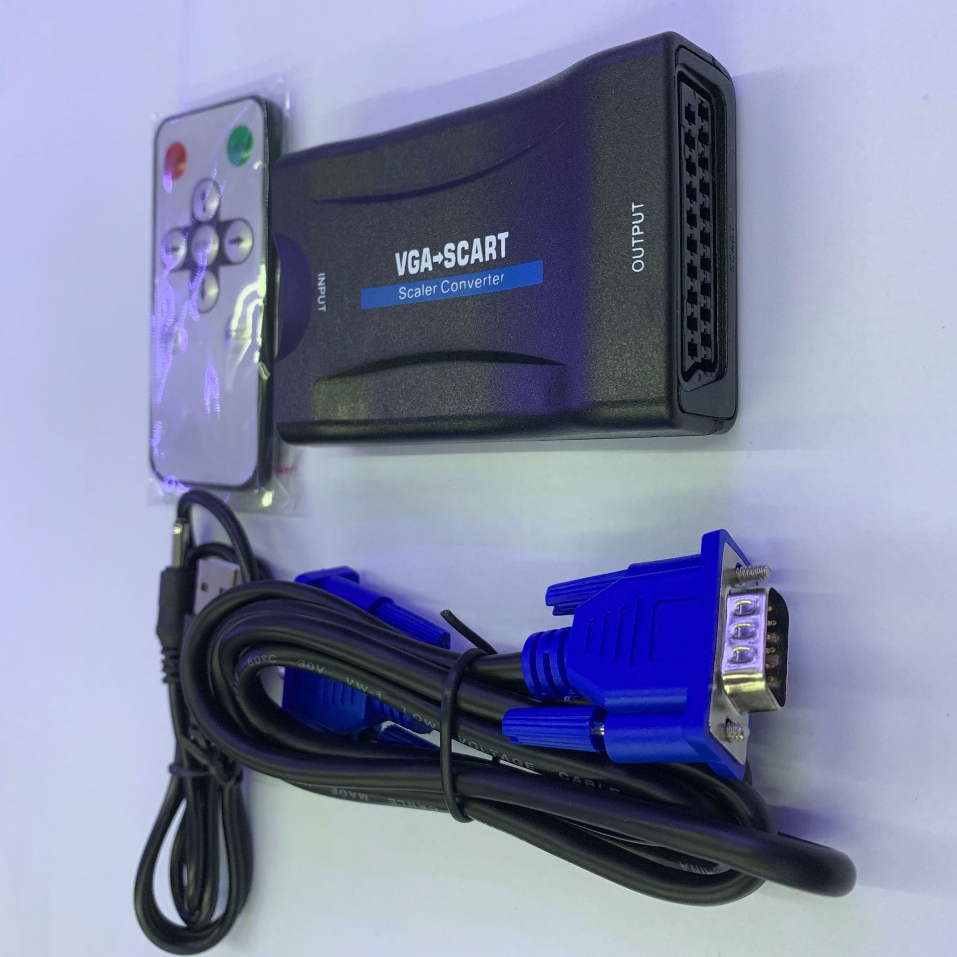 vga to scart vga转scart高清转换器1080pvga转scart转换器带线