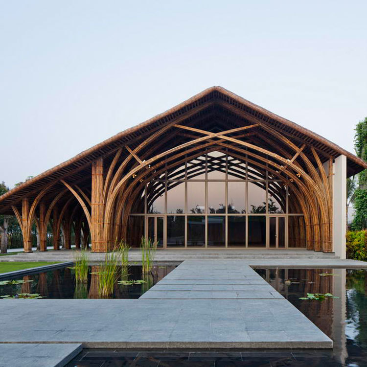 境道个性越南竹建筑异形竹结构建筑竹结构餐厅竹长廊