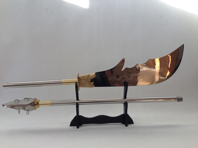 关公刀春秋大刀不锈钢十八般武器长兵器青龙偃月刀未开刃木杆