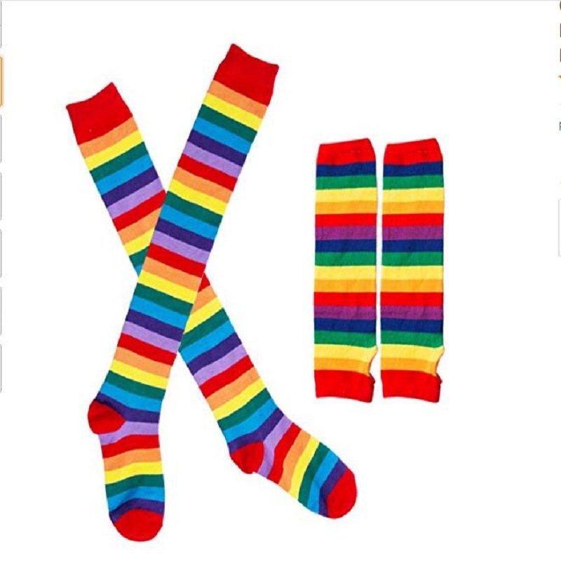 Factory Direct Sales Cotton Rainbow Gloves Socks Foreign Trade Popular Style EBay AliExpress Amazon Hot Selling Product