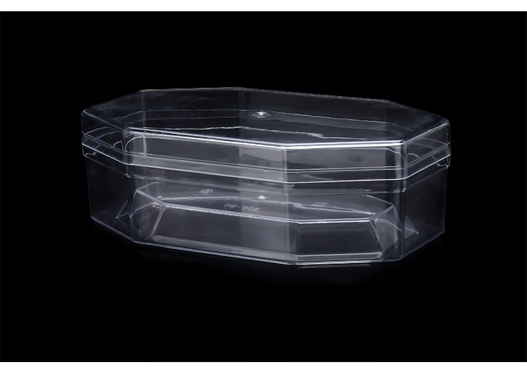 ps八角透明塑料盒 婚礼喜糖果盒饼干盒糕点包装盒 食品包装密封盒