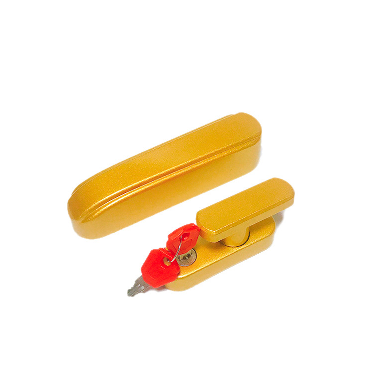 口袋锁安全防盗金刚网锁厂家货源锌合金一体执手平开纱窗锁