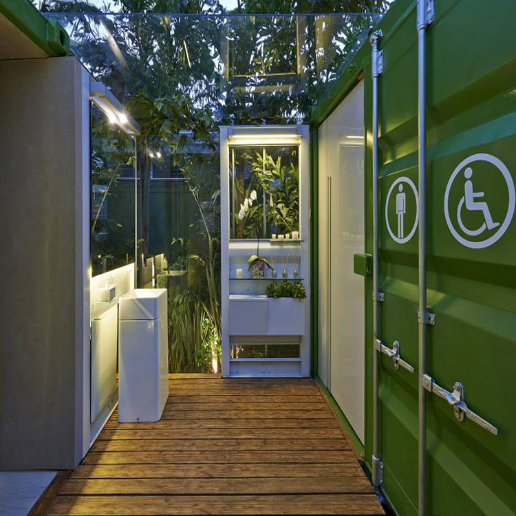 民宿户外公共绿色集装箱卫生间 集装箱厕所设计定做工厂生产加工