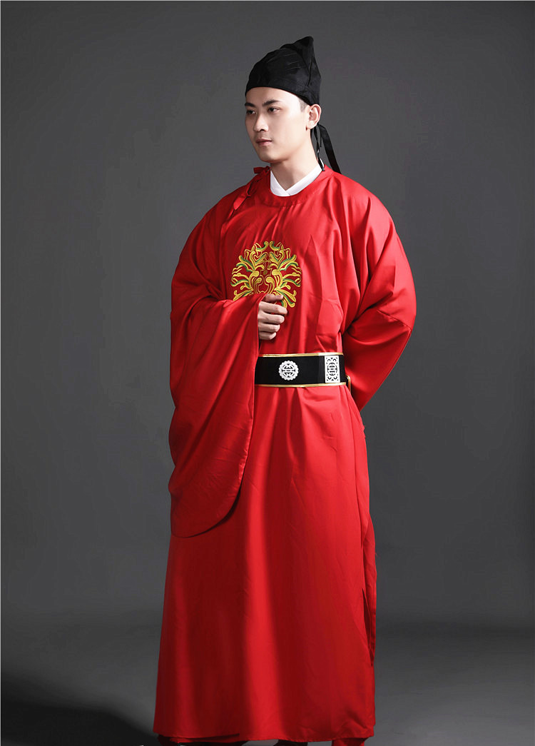 传统汉服明制大袖圆领袍 刺绣状元花祭祀礼仪成人古装古代婚服男