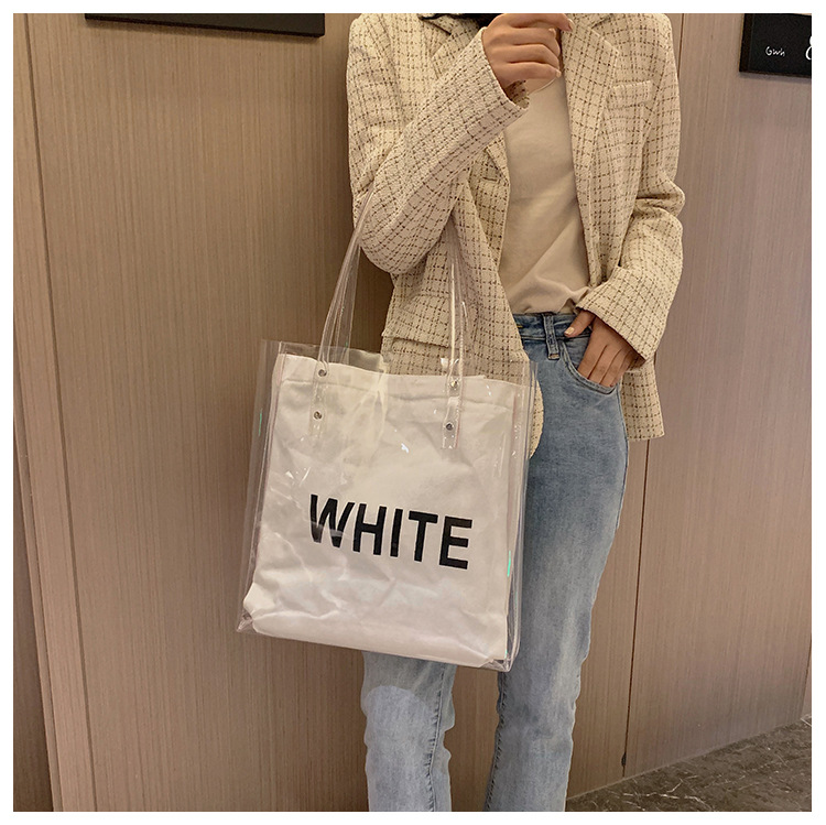 亲爱的热爱的杨紫佟年明星同款2019年新款韩版透明字母手提包女潮