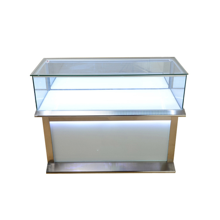 手机配件钢化玻璃柜台广告受理服务展示台手机店烤漆摆配件柜子