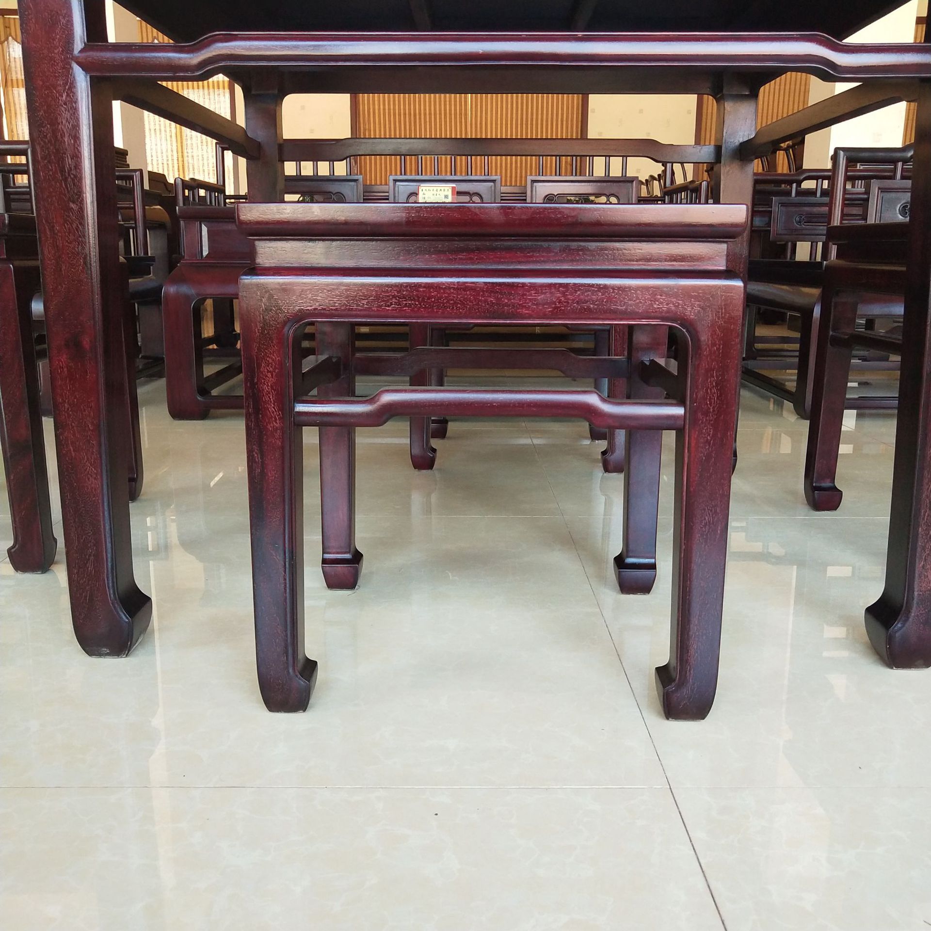 红木家具 赞比亚血檀八仙桌 餐桌椅组合 实木休闲小方桌 厂家直销