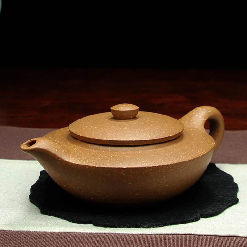 禅乐 宜兴紫砂壶泡茶壶功夫茶具家用纯全手工正品紫砂段泥汉扁壶