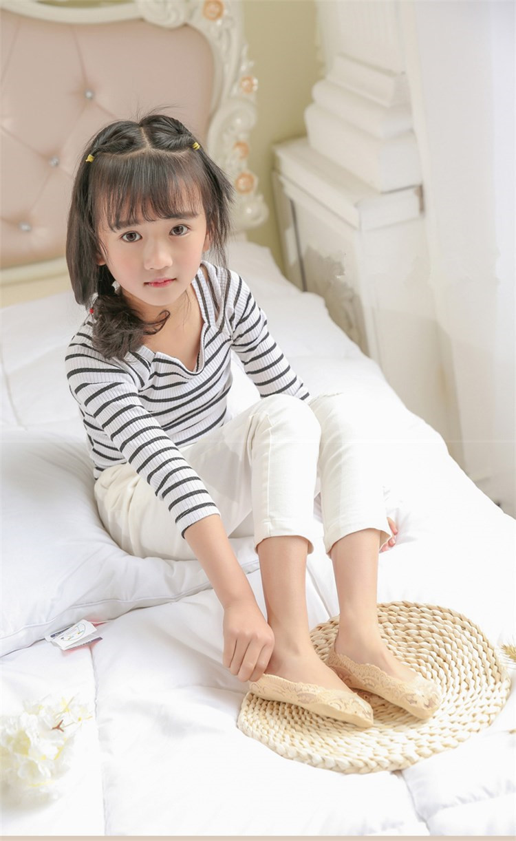 船袜春夏季新超薄浅口隐形蕾丝硅胶防滑短袜纯棉韩国夏天女童袜子