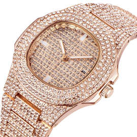 diamond luxury brand watches mens stainless steel wristwatch