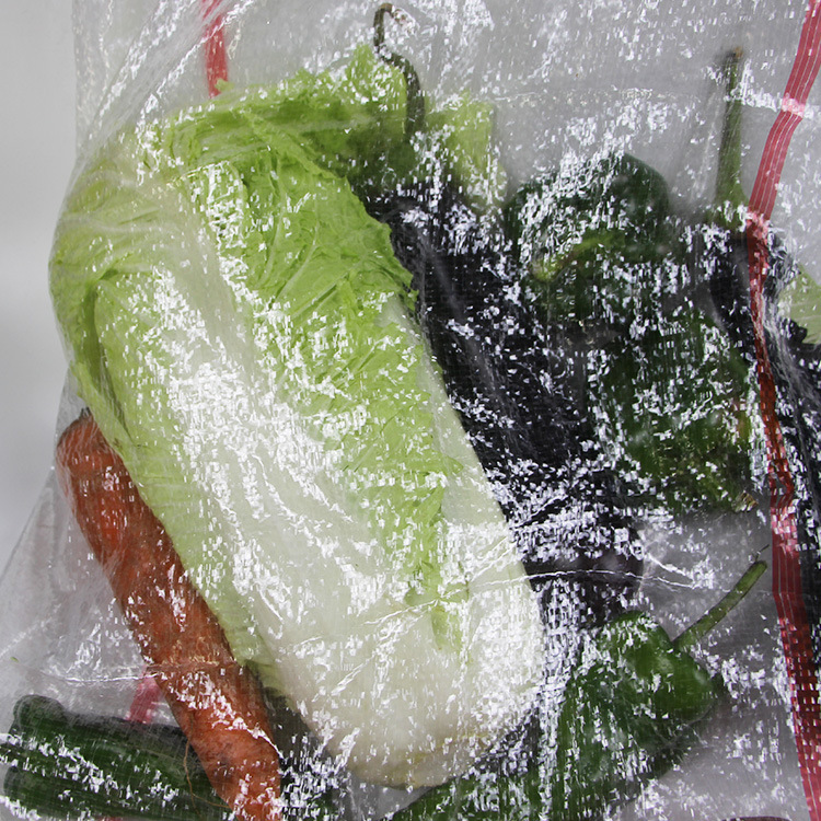 厂家批发透明塑编袋 多种蔬菜袋子定做 蔬菜编织袋