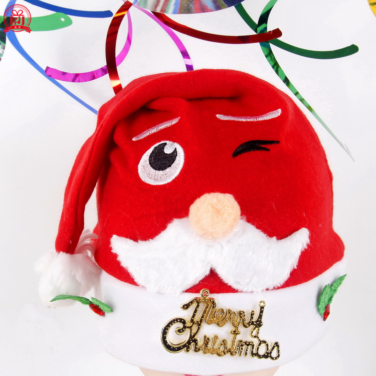 Christmas Hat Flannel Antlers Hat for the Elderly Christmas Party Wear Holiday Decoration Hat Adult Children Hat