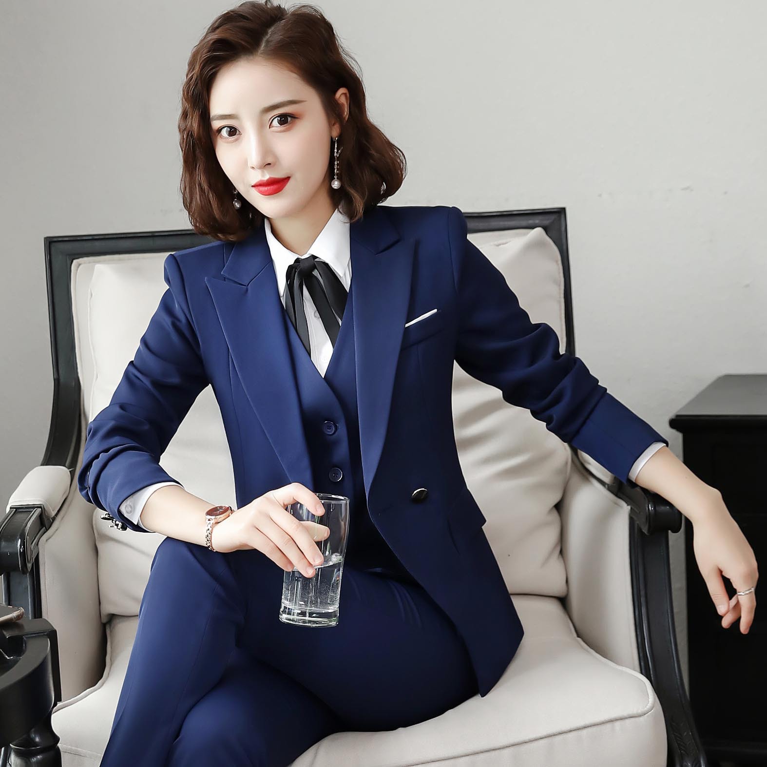 职业套装女商务马甲正装时尚气质西装白领装初秋季工作服高端西服