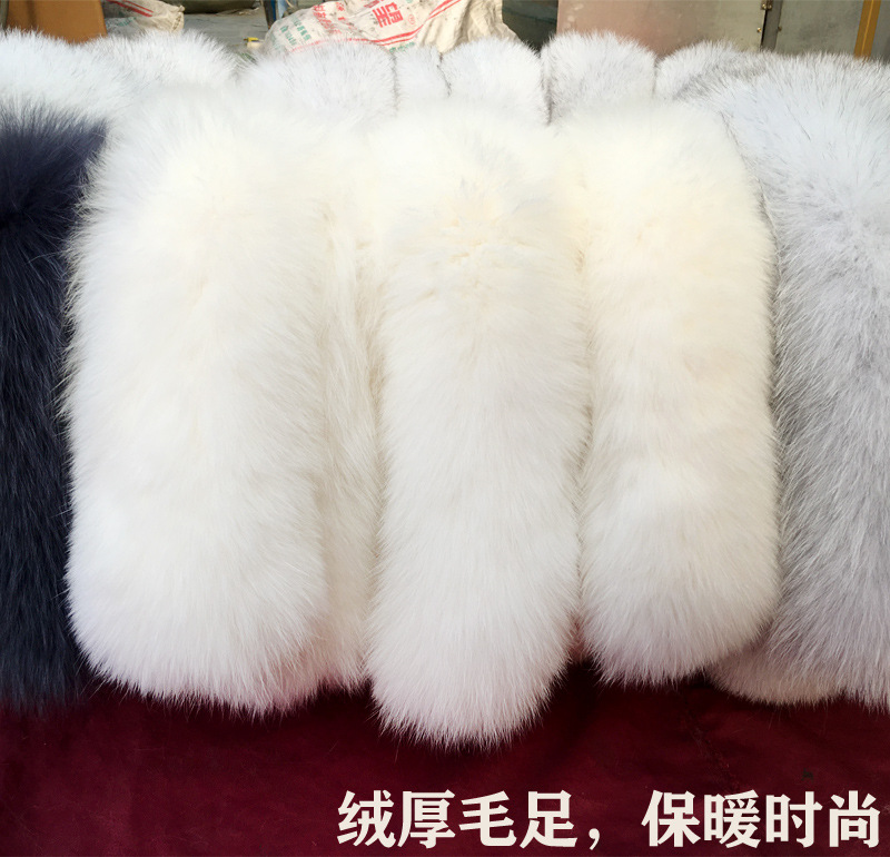 工厂批发儿童羽绒服毛领草狐狸毛领童装羽绒服毛领蓝狐帽领-阿里巴巴