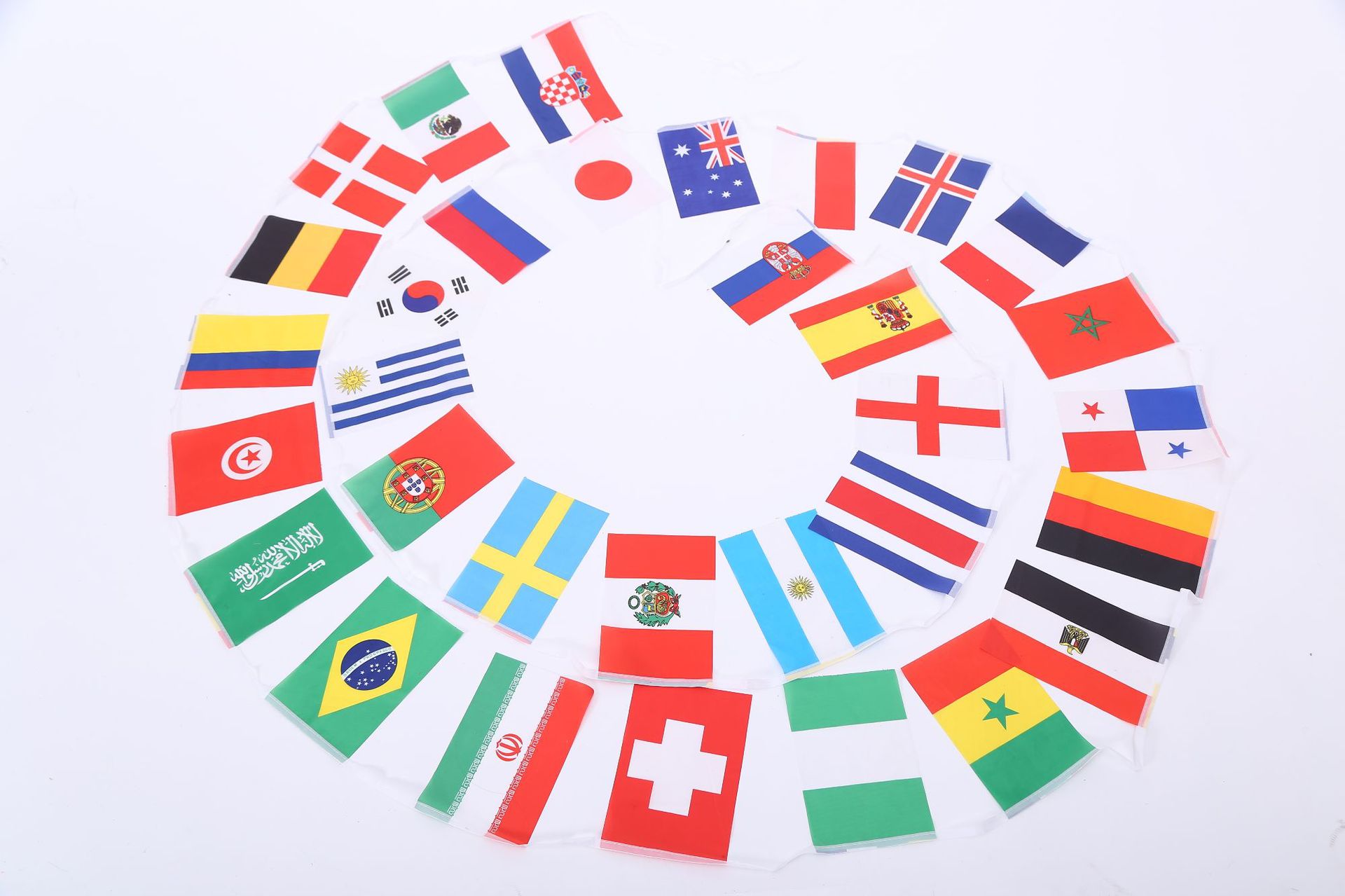 2020欧洲杯串旗涤纶吊旗装饰旗现货厂家直供