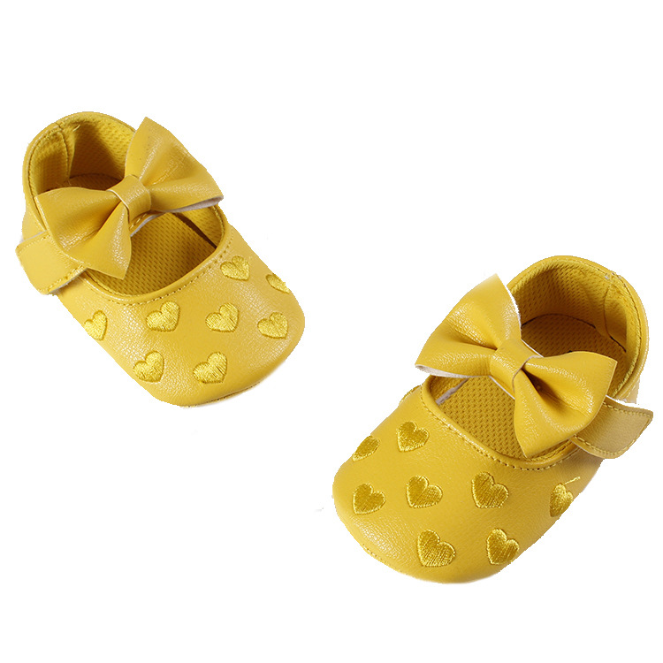 婴儿鞋宝宝鞋绣花心形蝴蝶结春夏秋冬款0-1岁宝宝鞋学步鞋