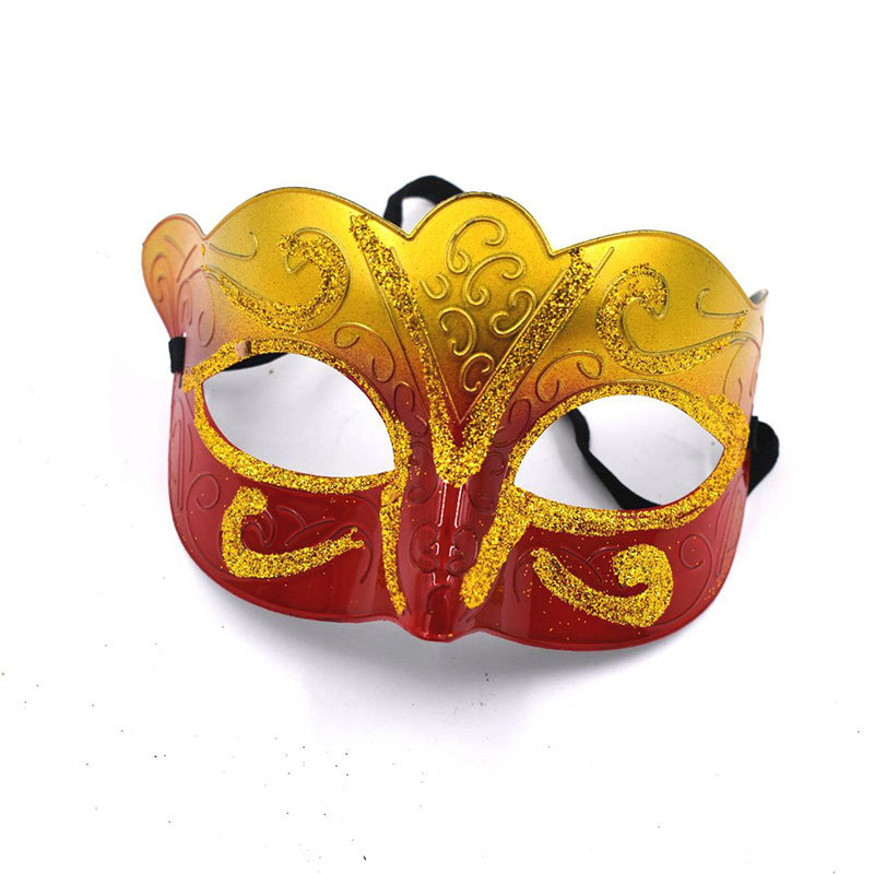 New Makeup Dance Mask Halloween Party Golden Gradient Venetian Fox Mask Wholesale