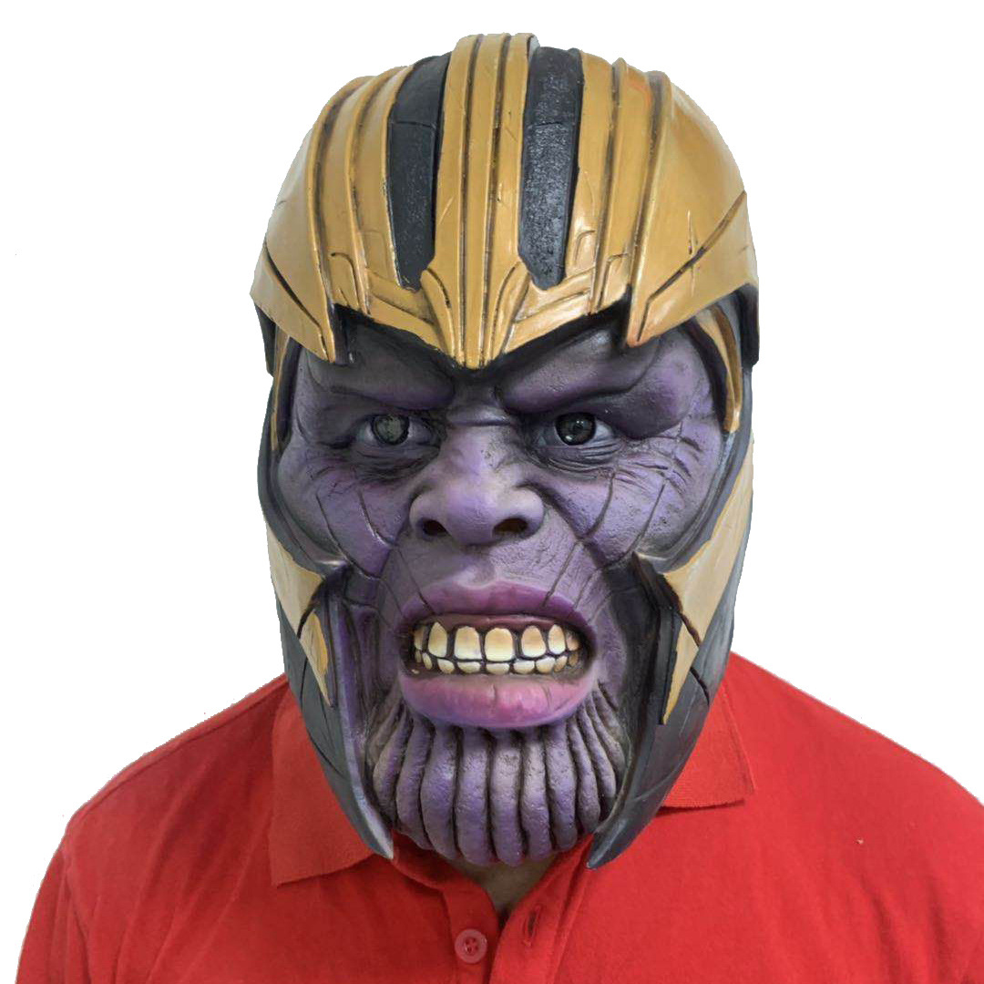 新款灭霸外贸复联4终局之战灭霸乳胶头套面具万圣节漫威周边