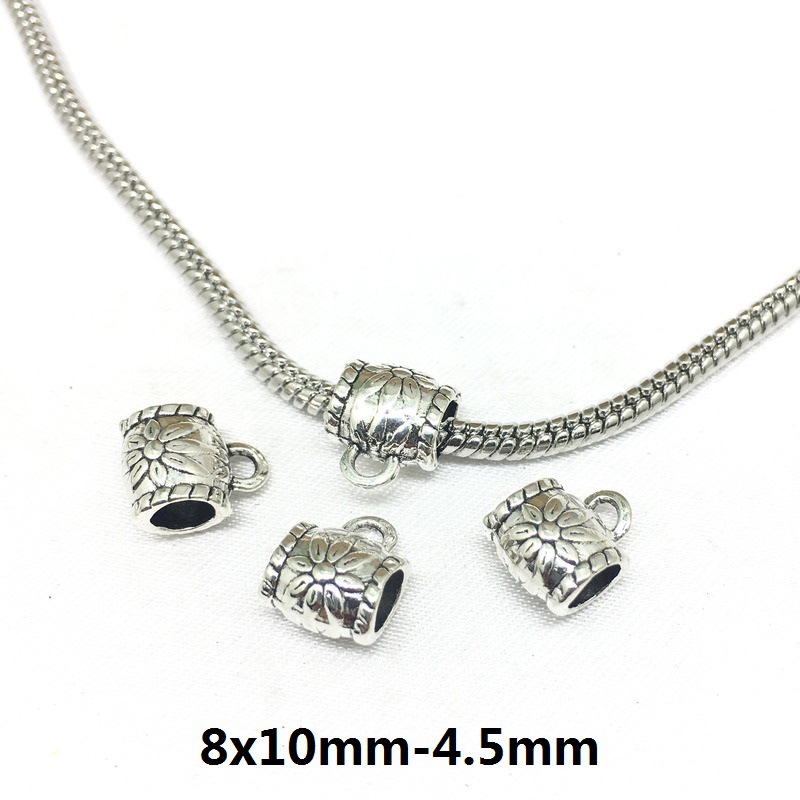 Diy Alloy Ornament Material Tibetan Silver Tee Hanging Head Bracelet Necklace Buckle Hanging Ring Spacer Beads Pendant Connection Elbow