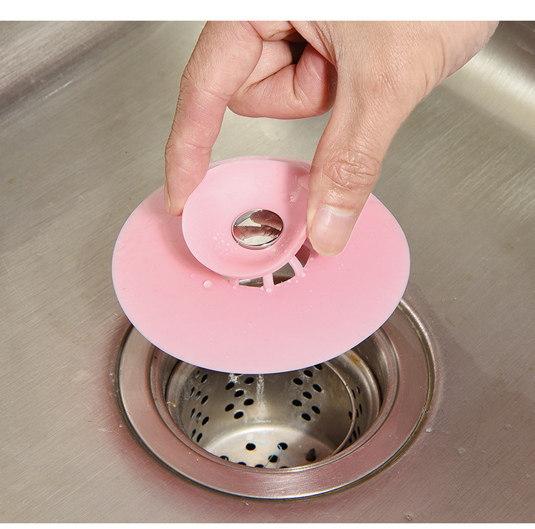 防臭地漏盖 排水口堵水塞水槽塞水池塞子下水道过滤网按压地漏