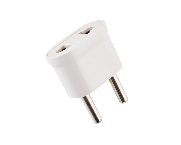 跨境货源 纯铜小欧标美标转换插头 欧规插座转接头 电源插头 现货