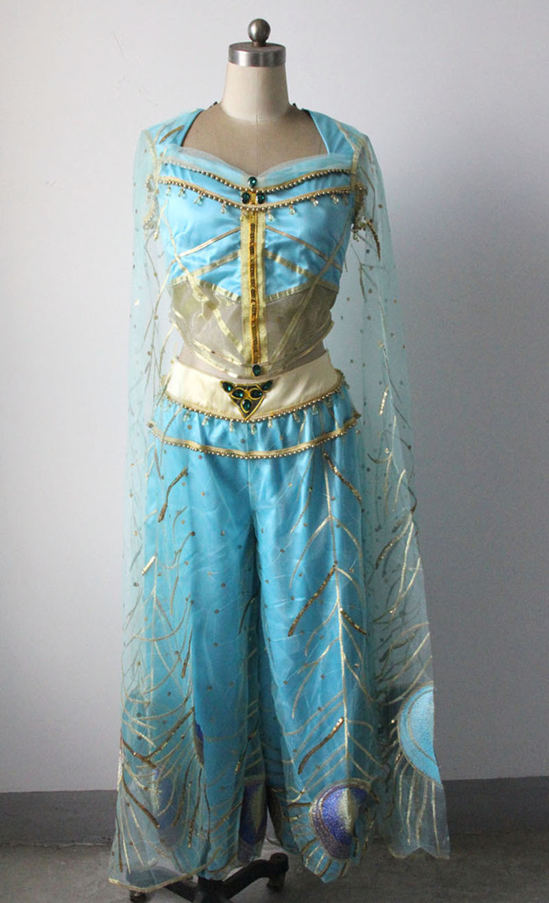 2019真人版阿拉丁cosplay服装 电影茉莉公主现货包邮