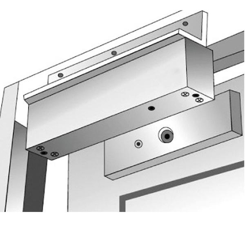 磁力锁支架280kg 玻璃门铁门电磁锁单门zl型支架外开l型