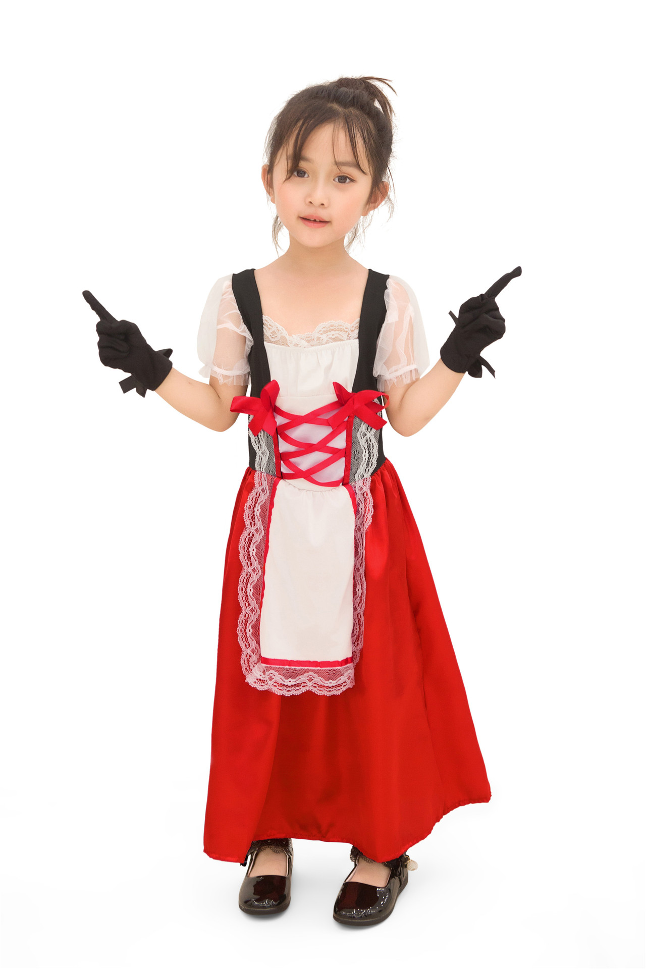 欧美万圣节服装 儿童角色扮演 角色扮演小红帽服 女孩舞台表演服
