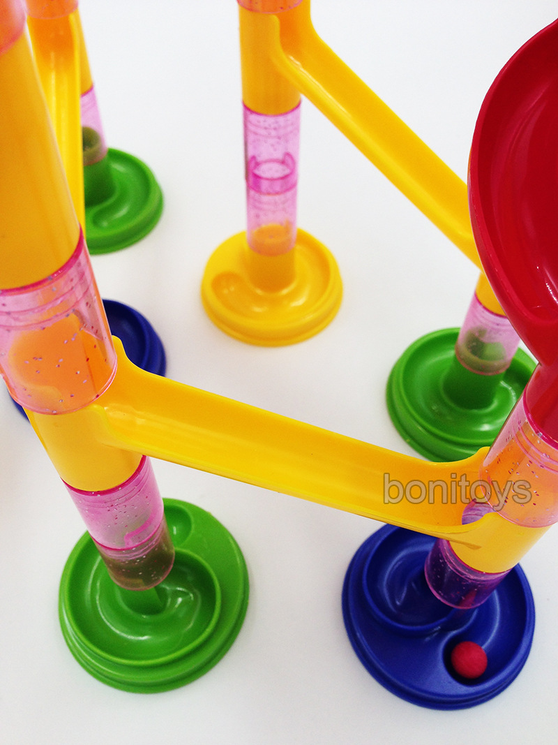 ba热销款儿童益智启蒙玩具 智力轨道滚珠积木(58pcs)亲子玩具