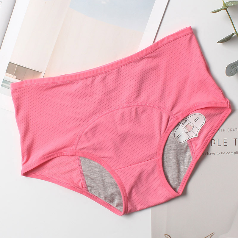 Large Size Foreign Trade Menstrual Panties Front and Rear Leak-Proof Menstrual Period Large Size Sanitary Pads Sanitary Panty Breathable Mid-High Waist Underwear for Women