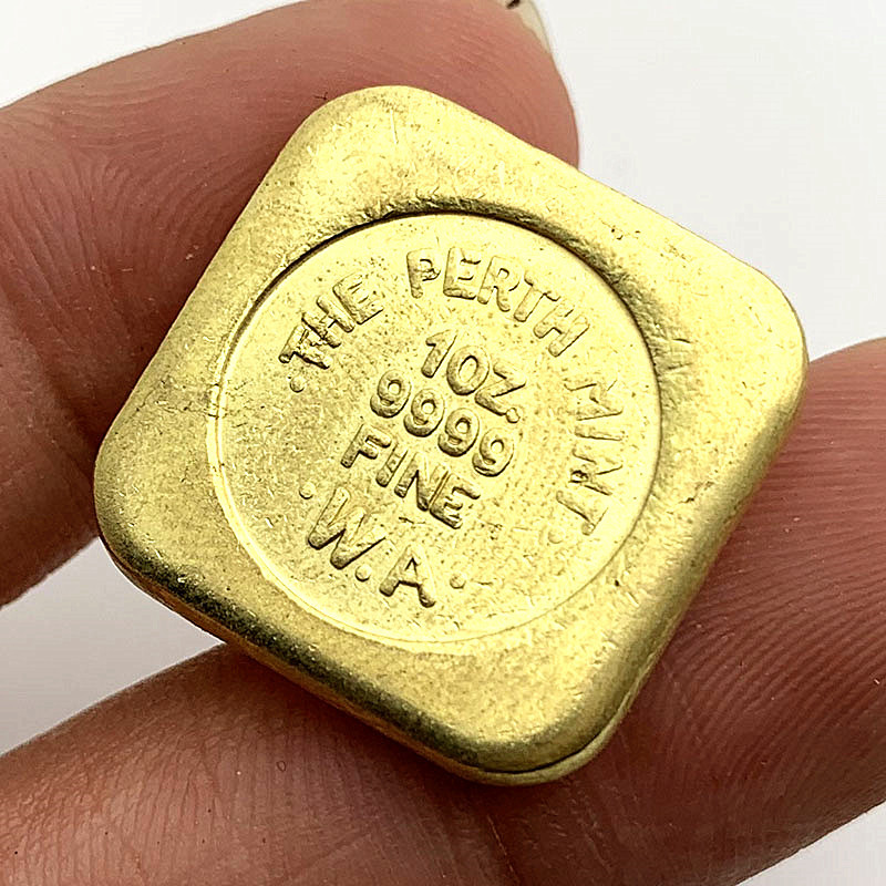 方块黄铜金币纪念币正方形异形金币硬币20mm外币收藏工艺品方形镀