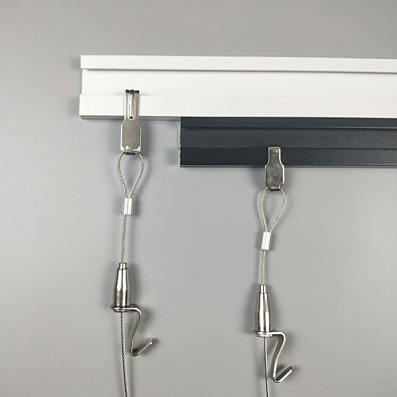 厂家批发挂画器 画廊画展挂画轨道 l型 u型各种规格导轨挂画器