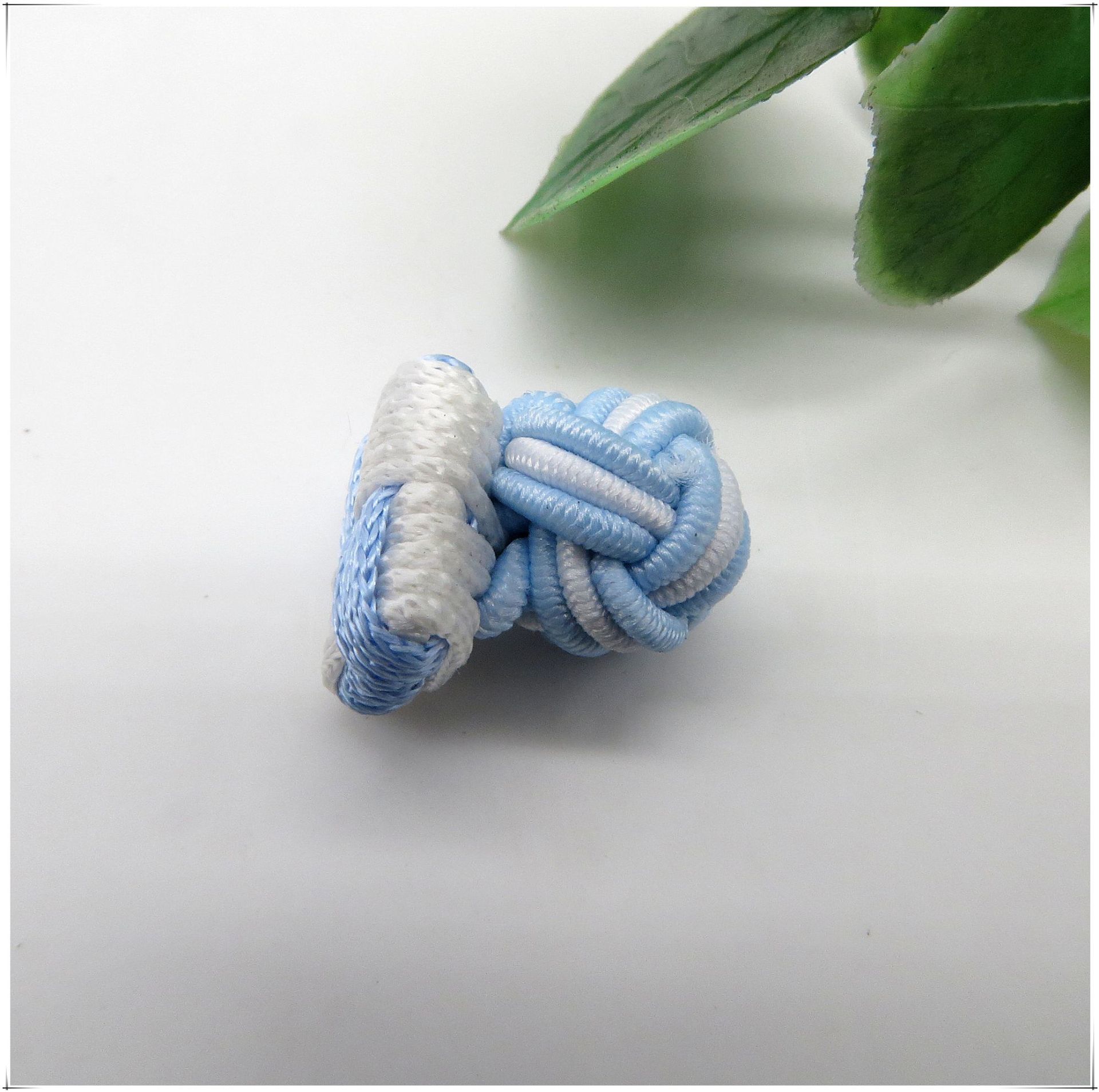 纯手工编织袖扣橡皮筋盘扣松紧圆形四方双色袖扣弹力扣