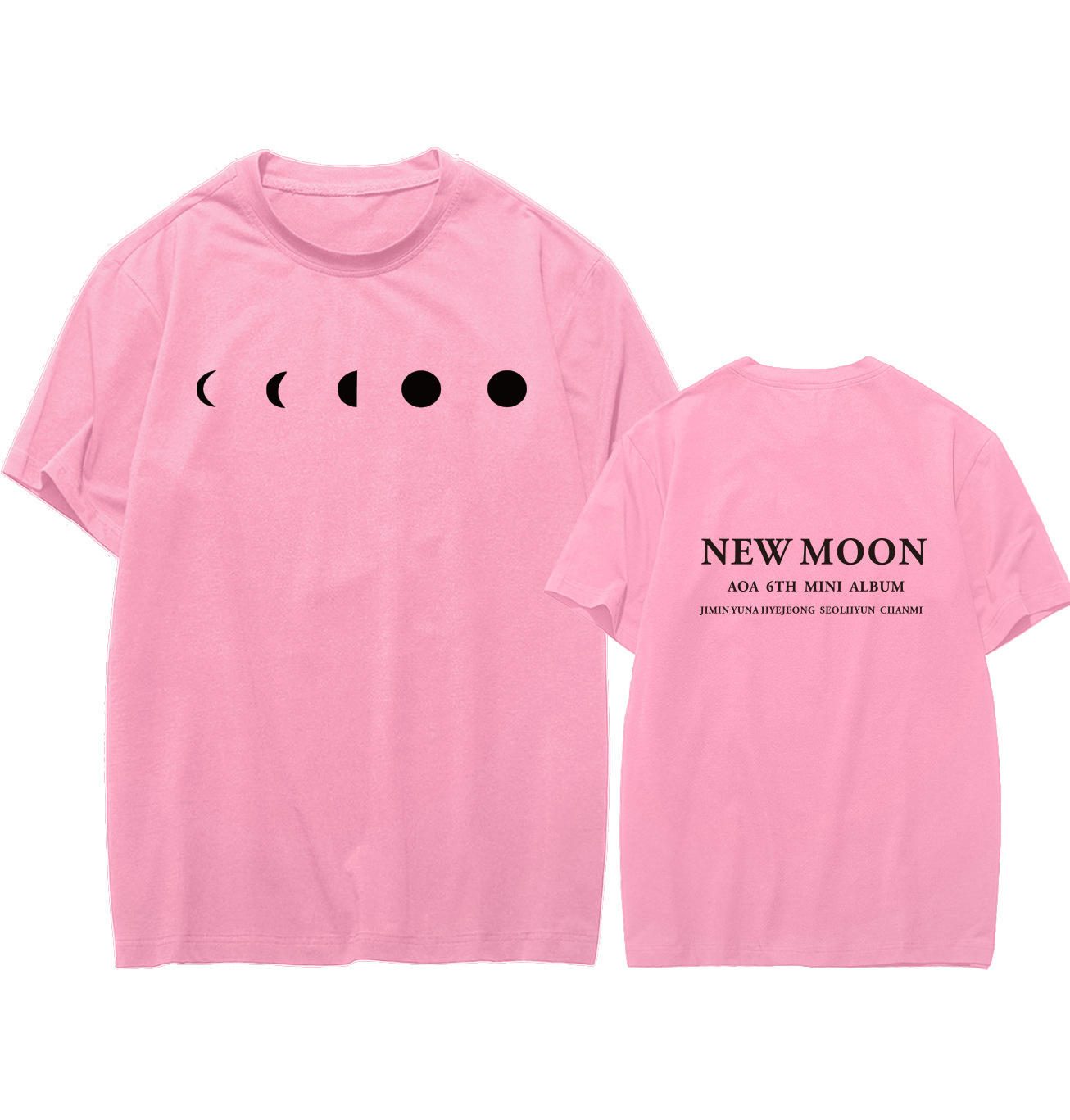 2019夏装aoa专辑new moon棉t恤韩版男士短袖印花英文衣服圆领t恤