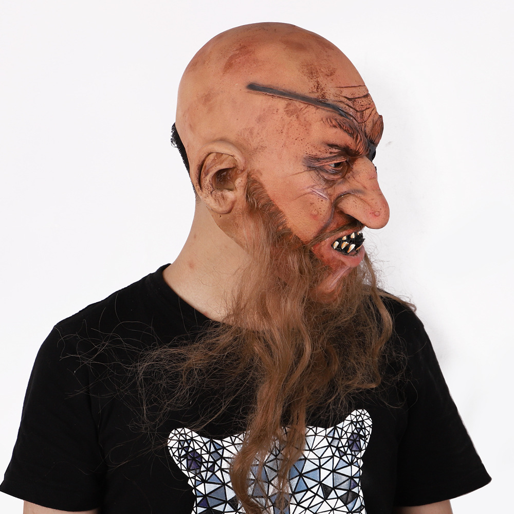 万圣节化妆舞会 搞怪搞笑恐怖鬼脸独眼海盗面具 恶棍头套派对文化