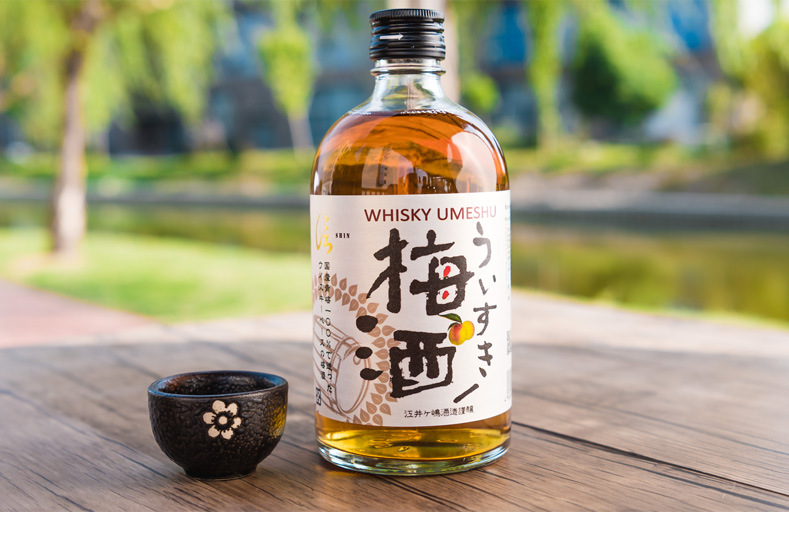 日本进口梅酒 明石信白玉威士忌梅酒 女士甜酒果酒梅子酒500ml