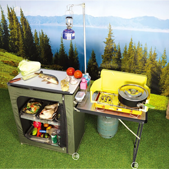 兄弟捷登brs-z12 便携式轻便铝合金折叠桌子野营户外移动厨房野