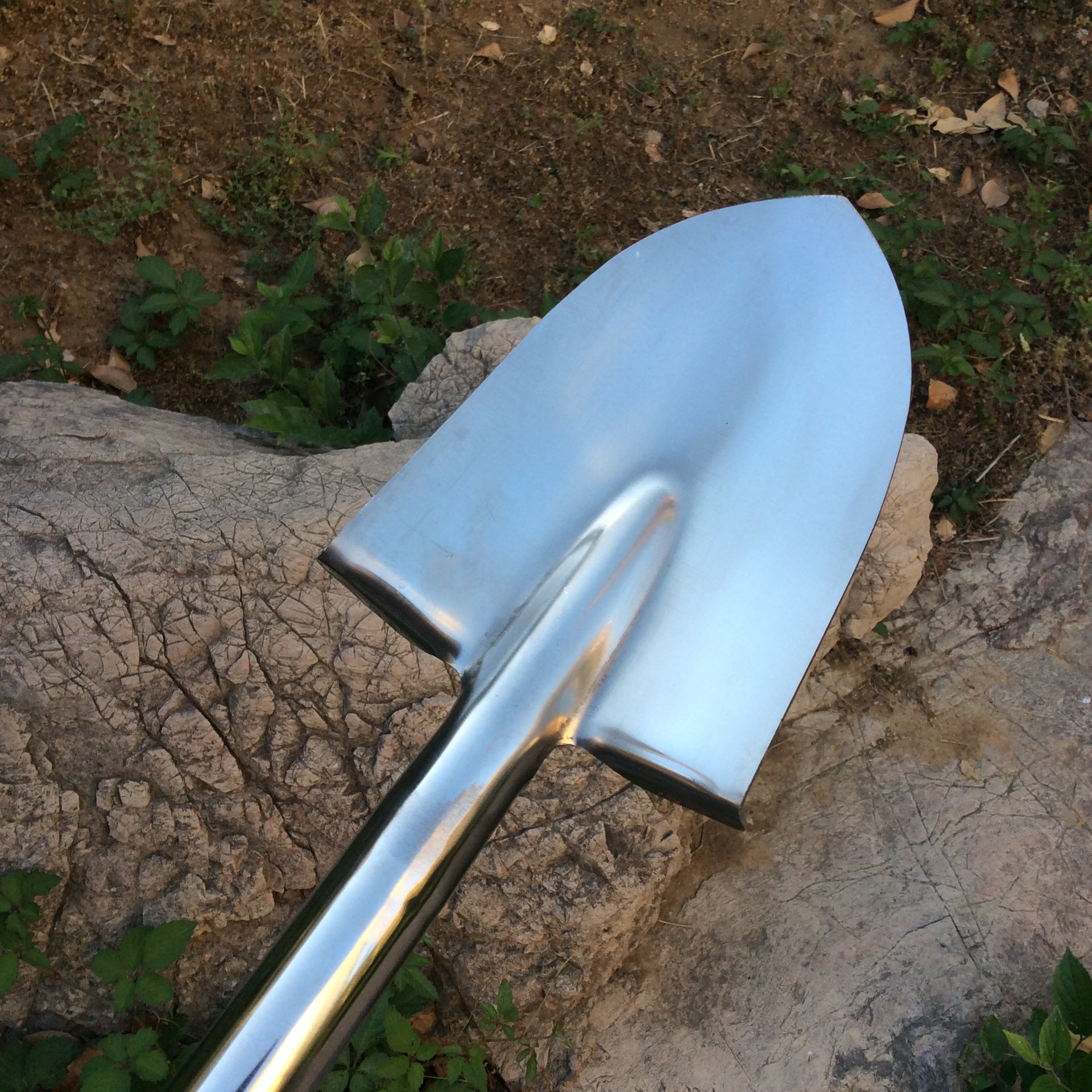 高档园艺小尖铲 不锈钢花铲 儿童小铁锹 花园小铲子 园林园艺工具