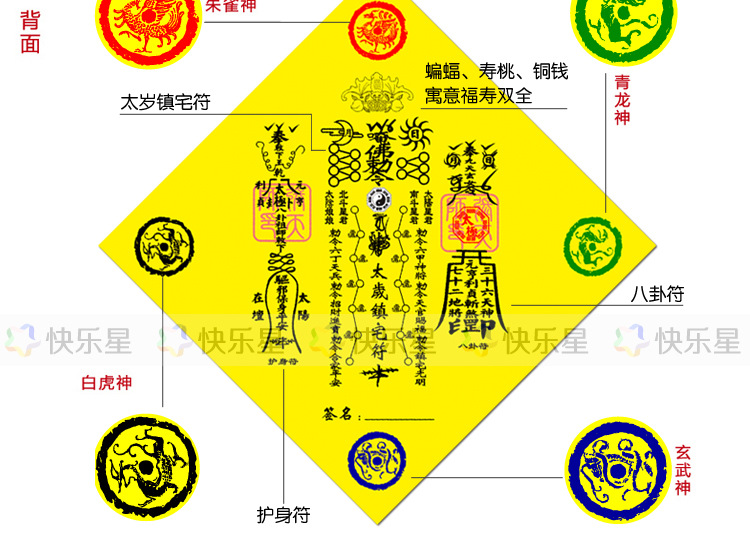 道教开光开光证道教符八卦门对门八卦符卦开光五行八卦符福字批发