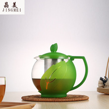 厂家批发过滤器茶壶可拆洗 耐高温透明玻璃花茶壶 隔渣茶壶
