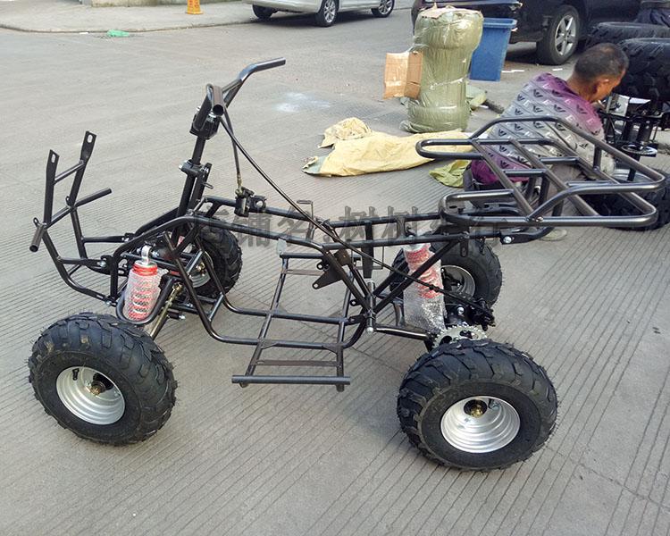 四轮小公牛自制沙滩车改装摩托车车架总成汽油车架前转向后桥套件