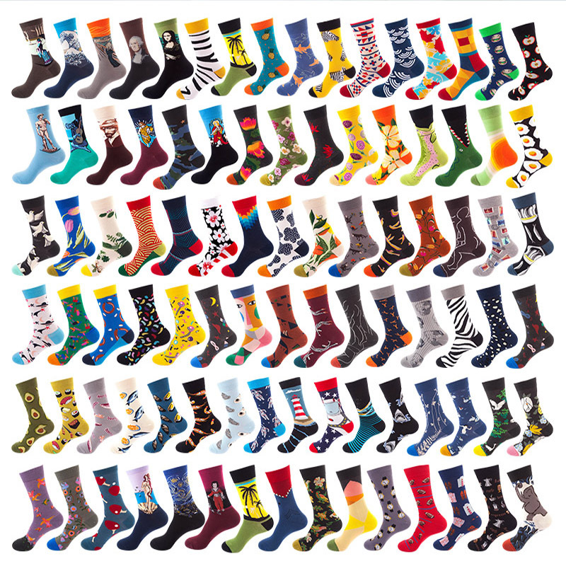 Trendy Socks European and American Adult Trendy Socks Male Ins Trendy Brand Socks Female Amazon Trend Men's Mid-Calf Length Sock Wholesale