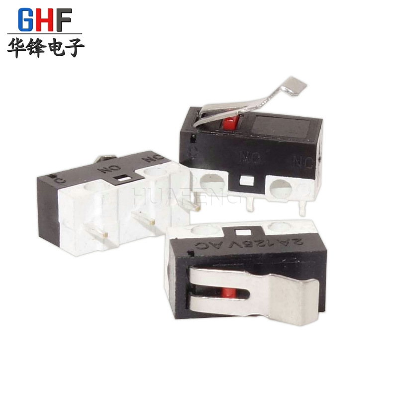 WK-03 Micro Switch Button Mouse Switch Three-Legged Micro Button without Handle Straight Leg 12.8*6.5*10 Red Dot