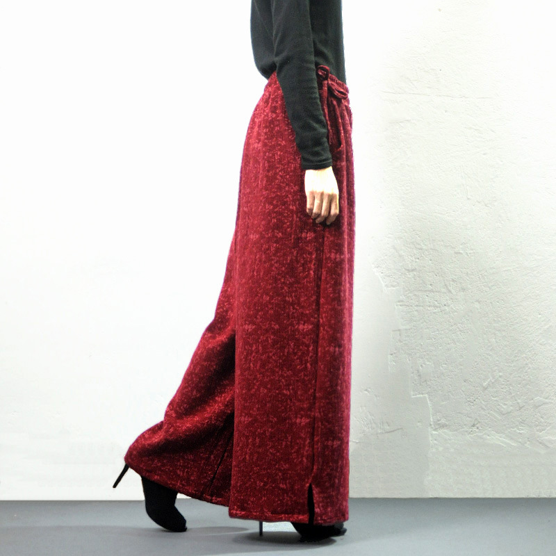 灯芯绒开叉阔腿裤女裤拖地裤秋冬高腰垂感垂坠感宽松平绒直筒裤子