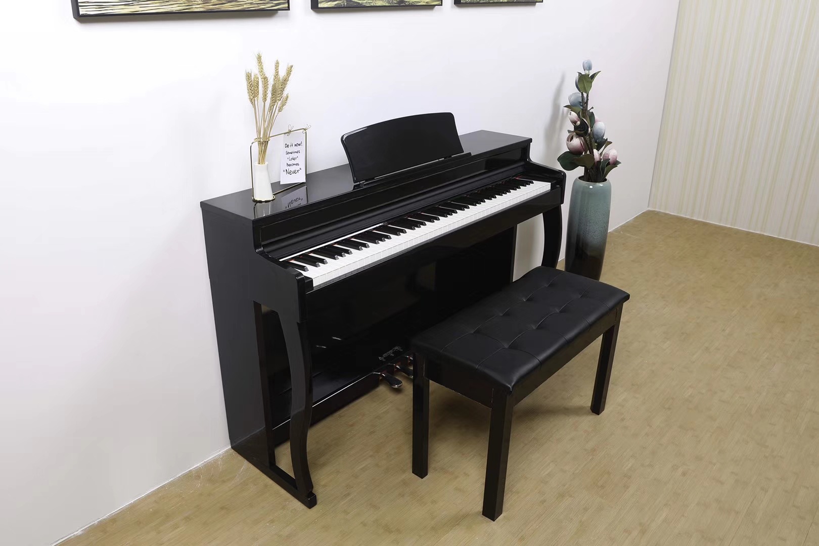 电钢琴88键重锤成人考级初学专业智能烤漆纯音色立式钢琴厂家直销